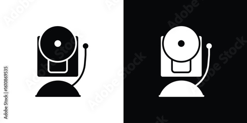 Bell school icon vector illustration glyph style designs for web.