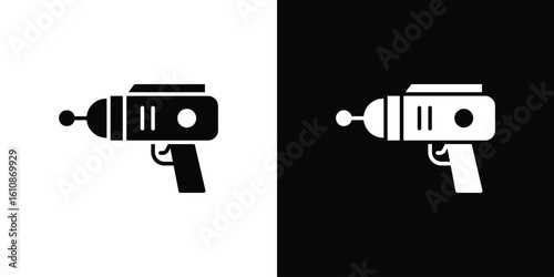 Blaster icon vector illustration glyph style designs for web.