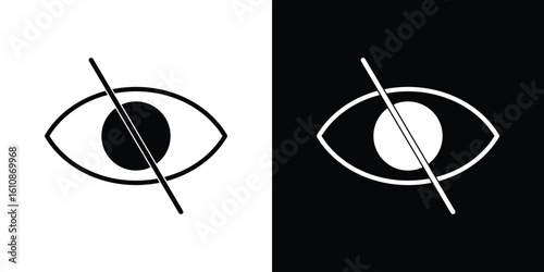 Blindness icon vector illustration glyph style designs for web.