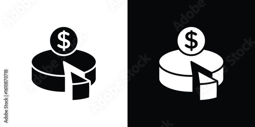 Budget planning icon vector illustration glyph style designs for web.
