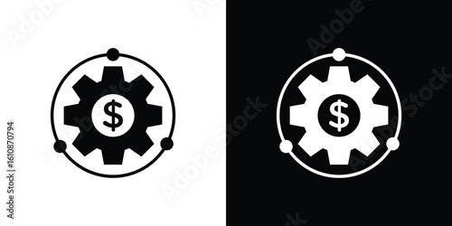 Business model icon vector illustration glyph style designs for web.