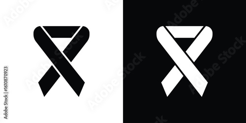Cancer ribbon icon vector illustration glyph style designs for web.