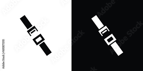 Car seat belt icon vector illustration glyph style designs for web.