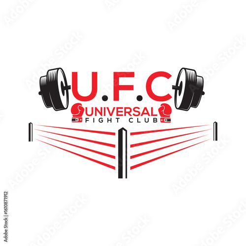 The **Fight Club logo** features bold, aggressive typography with fist and shield-inspired elements, symbolizing strength, resilience, and power for a dynamic and fearless combat sports brand.
