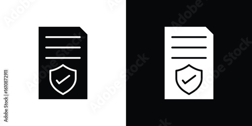 Contract coverage icon vector illustration glyph style designs for web.