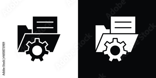 Data management icon vector illustration glyph style designs for web.