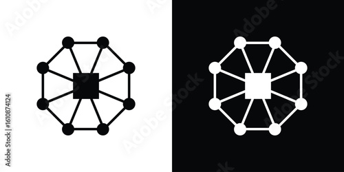 Dependency icon vector illustration glyph style designs for web.