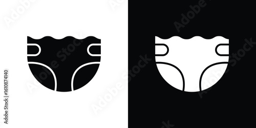 diaper icon vector illustration glyph style designs for web.
