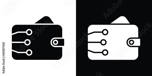 Digital wallet icon vector illustration glyph style designs for web.