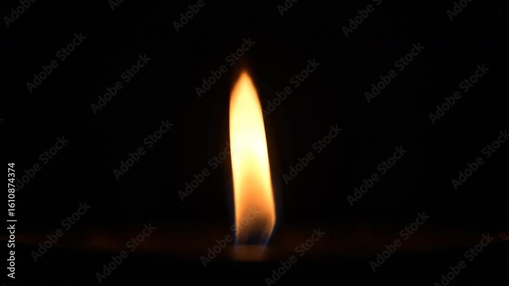 Single Candle Flame Flickering in the Dark Single Candle Flame Flickering in the Dark