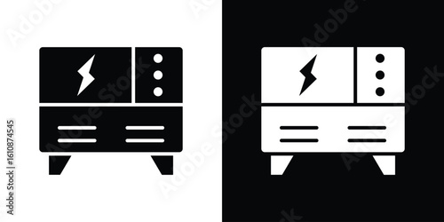 Electric generator icon vector illustration glyph style designs for web.