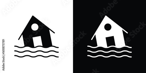 Flood icon vector illustration glyph style designs for web.