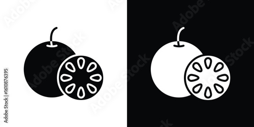 Grapefruit icon vector illustration glyph style designs for web.
