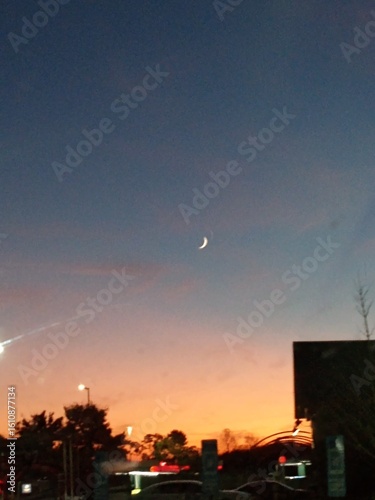 sunset in the city