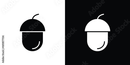 Hazelnut icon vector illustration glyph style designs for web.
