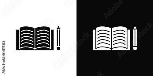 Homework icon vector illustration glyph style designs for web.