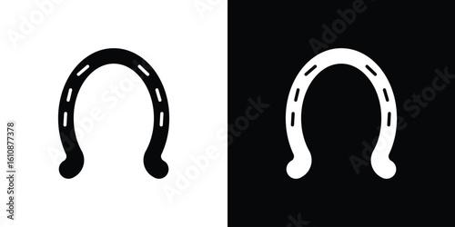 Horseshoe icon vector illustration glyph style designs for web.