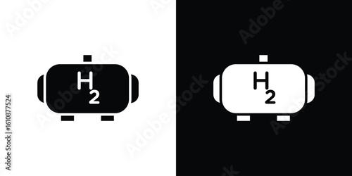 Hydrogen gas tank icon vector illustration glyph style designs for web.