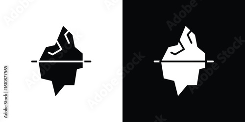 Iceberg icon vector illustration glyph style designs for web.