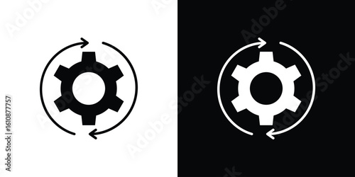 Implementation icon vector illustration glyph style designs for web.