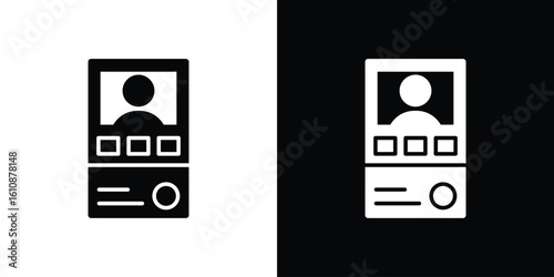 Intercom icon vector illustration glyph style designs for web.