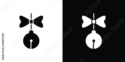 Jingle bell icon vector illustration glyph style designs for web.