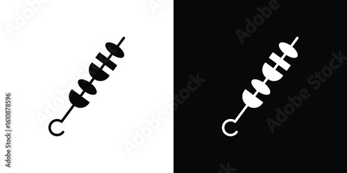 Kebab icon vector illustration glyph style designs for web.