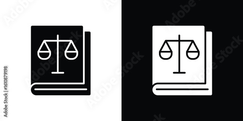 Law book icon vector illustration glyph style designs for web.