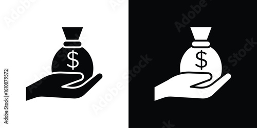 loan icon vector illustration glyph style designs for web.