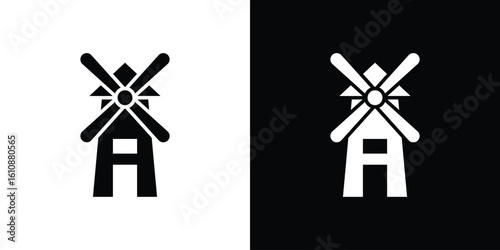 Mill icon vector illustration glyph style designs for web.