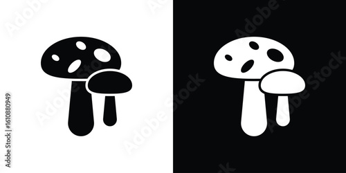 Mushrooms icon vector illustration glyph style designs for web.