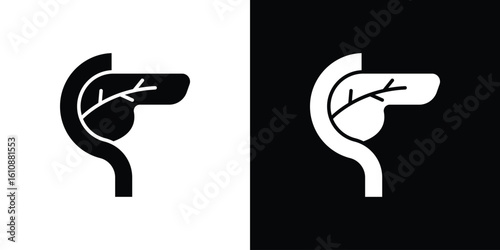 pancreas icon vector illustration glyph style designs for web.