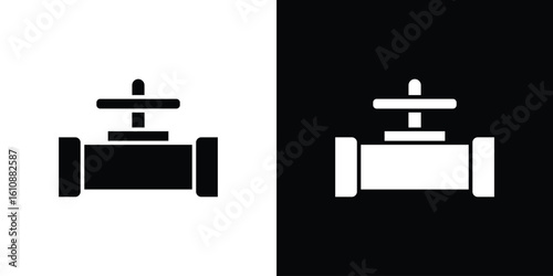Pipe valve icon vector illustration glyph style designs for web.
