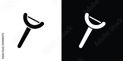 Potato peeler icon vector illustration glyph style designs for web.