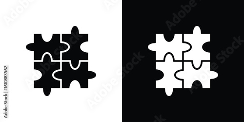 Puzzle icon vector illustration glyph style designs for web.
