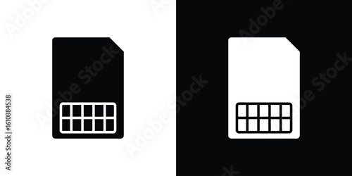 Sim card icon vector illustration glyph style designs for web.