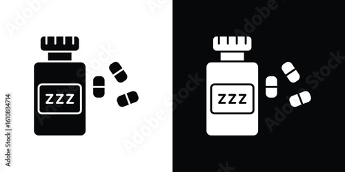 Sleeping pills icon vector illustration glyph style designs for web.
