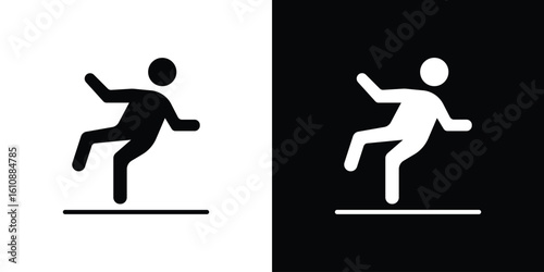 Slippery floor icon vector illustration glyph style designs for web.