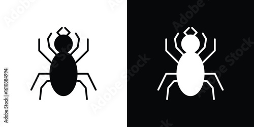 Spider icon vector illustration glyph style designs for web.