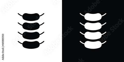Spinal column icon vector illustration glyph style designs for web.