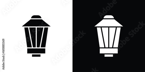 Street lamp icon vector illustration glyph style designs for web.