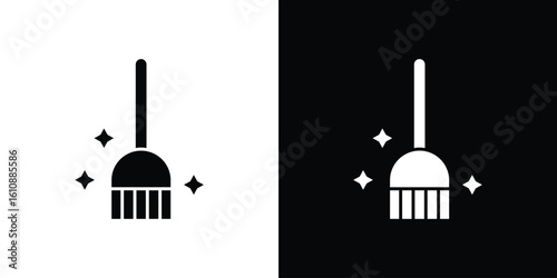 Sweeping icon vector illustration glyph style designs for web.