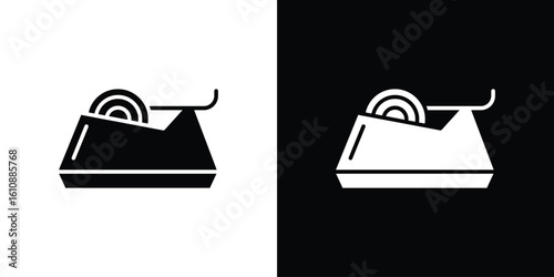 Tape dispenser icon vector illustration glyph style designs for web.