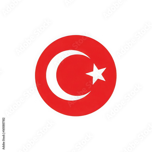 Free Download Turkey flag crescent and star symbol isolated on transparent background - GFXLoad