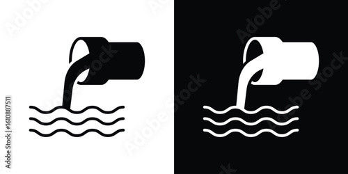 Waste water icon vector illustration glyph style designs for web.