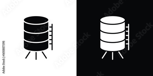 Water tank icon vector illustration glyph style designs for web.