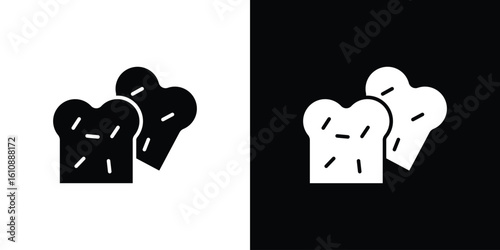 White bread icon vector illustration glyph style designs for web.