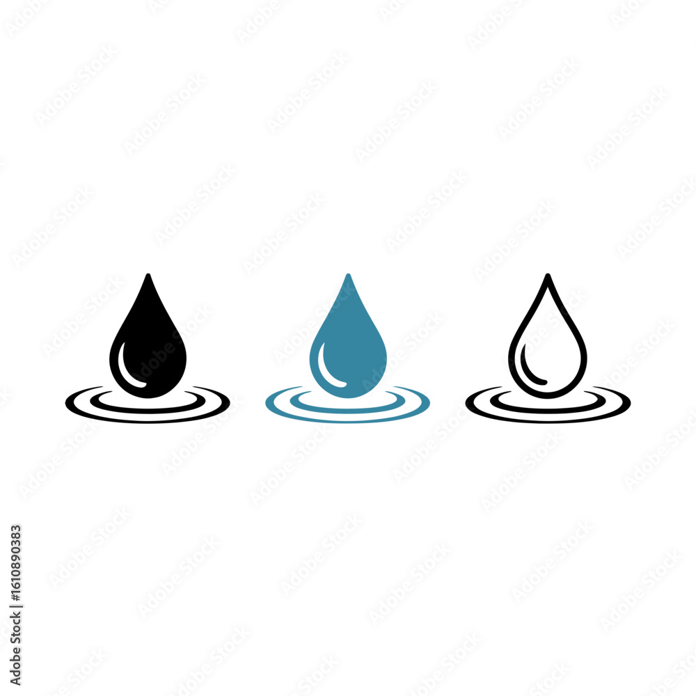 water, drop, icon, vector, droplet, ripple, liquid, fluid, blue, silhouette, outline, splash, symbol, clean, hydration, nature, rain, purity, wet, aqua, eco, environment, fresh, clear, wave, design, g