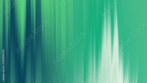 Prismatic Emerald Waters Abstract motion blurred background featuring shades of green and teal with vertical light streaks effect