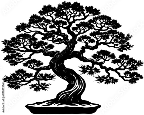 bonsai tree silhouette